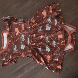 Little Crowns And Caps Bamboo National Park Bodysuit Dress